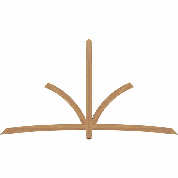 Ekena Millwork Davenport Timber Gable Bracket, Western Red Cedar, 108"W x 58"H x 3 1/2"D x 3 1/2"F, 13/12 Pitch GBW108X58X0404DAV00SWR - main